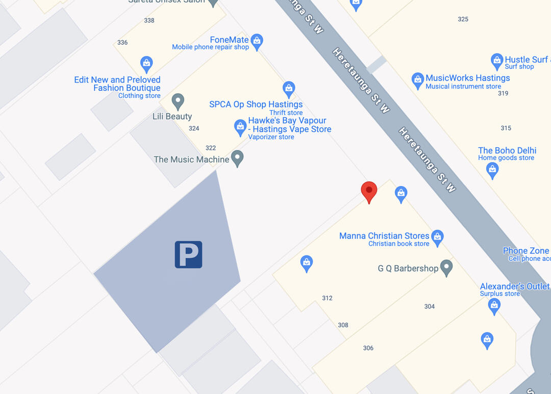 Hastings CBD Parking Map — 300 block Heretaunga Street West
