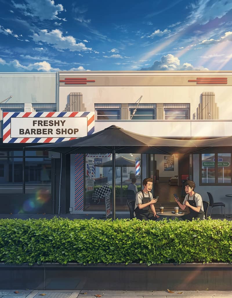 Freshy Barber Shop — seven days, 8am to 6pm