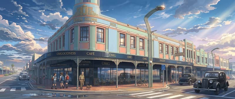 OMGoodness bakery and cafe ... Central Building, Market Street corner, WestSide Hastings