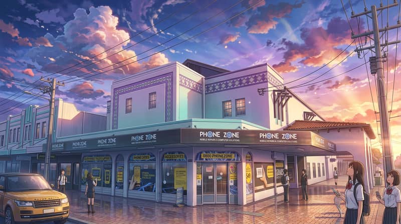 Phone Zone — the repair row opens Sundays