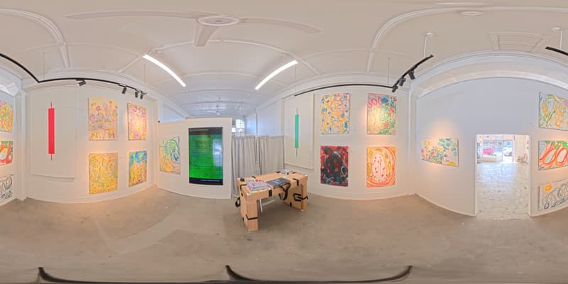 360 view of The Line Gallery painting exhibition