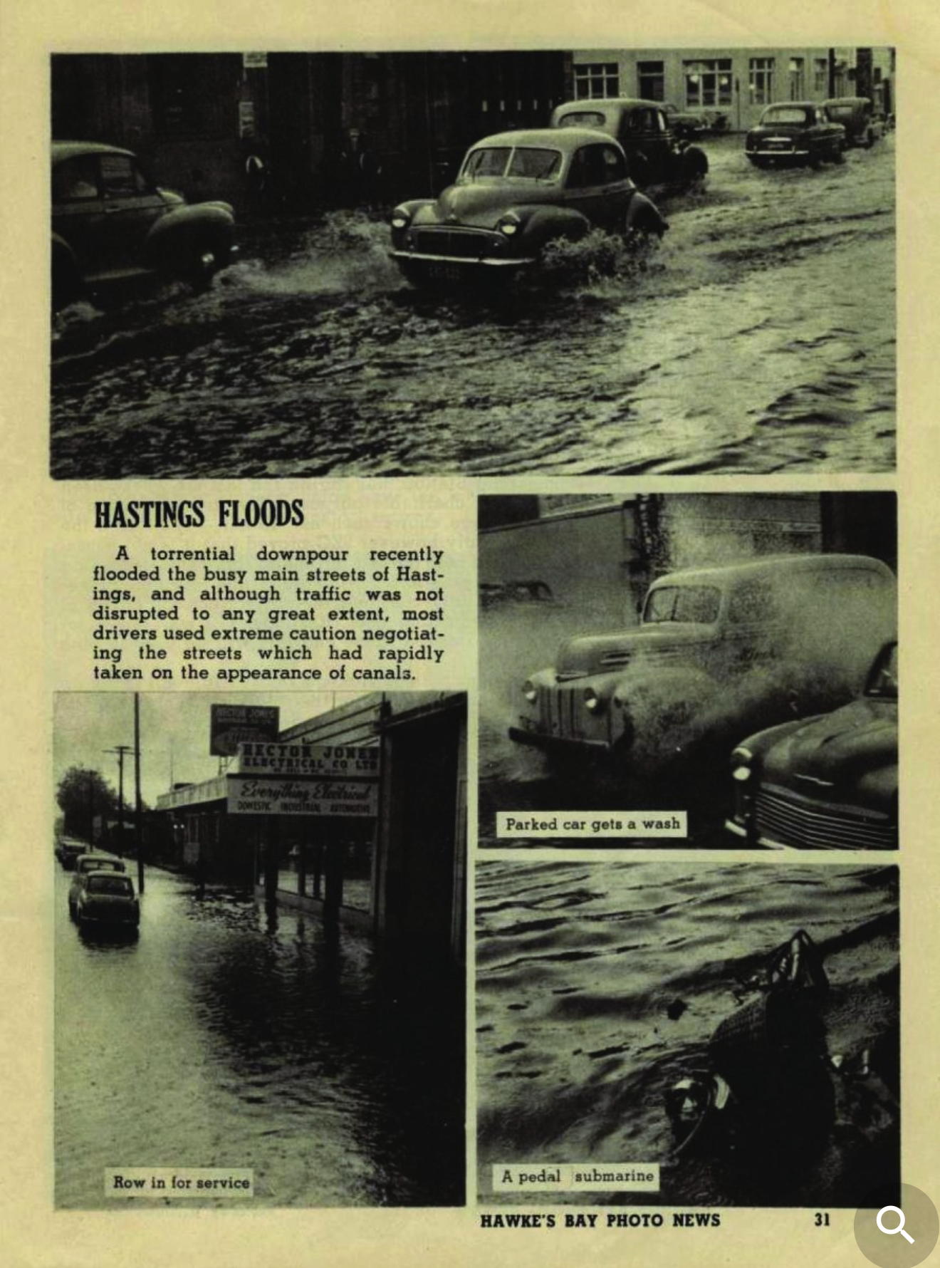 Hastings floods...Heretaunga Street West...December 1958...Hector Jones
