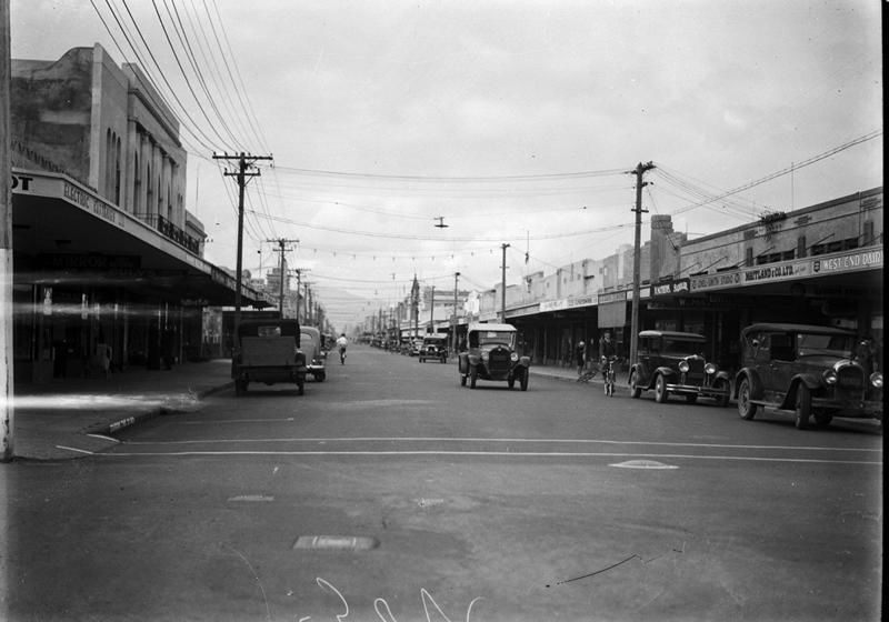 300 West block Heretaunga Street West...1930s glass plate negative