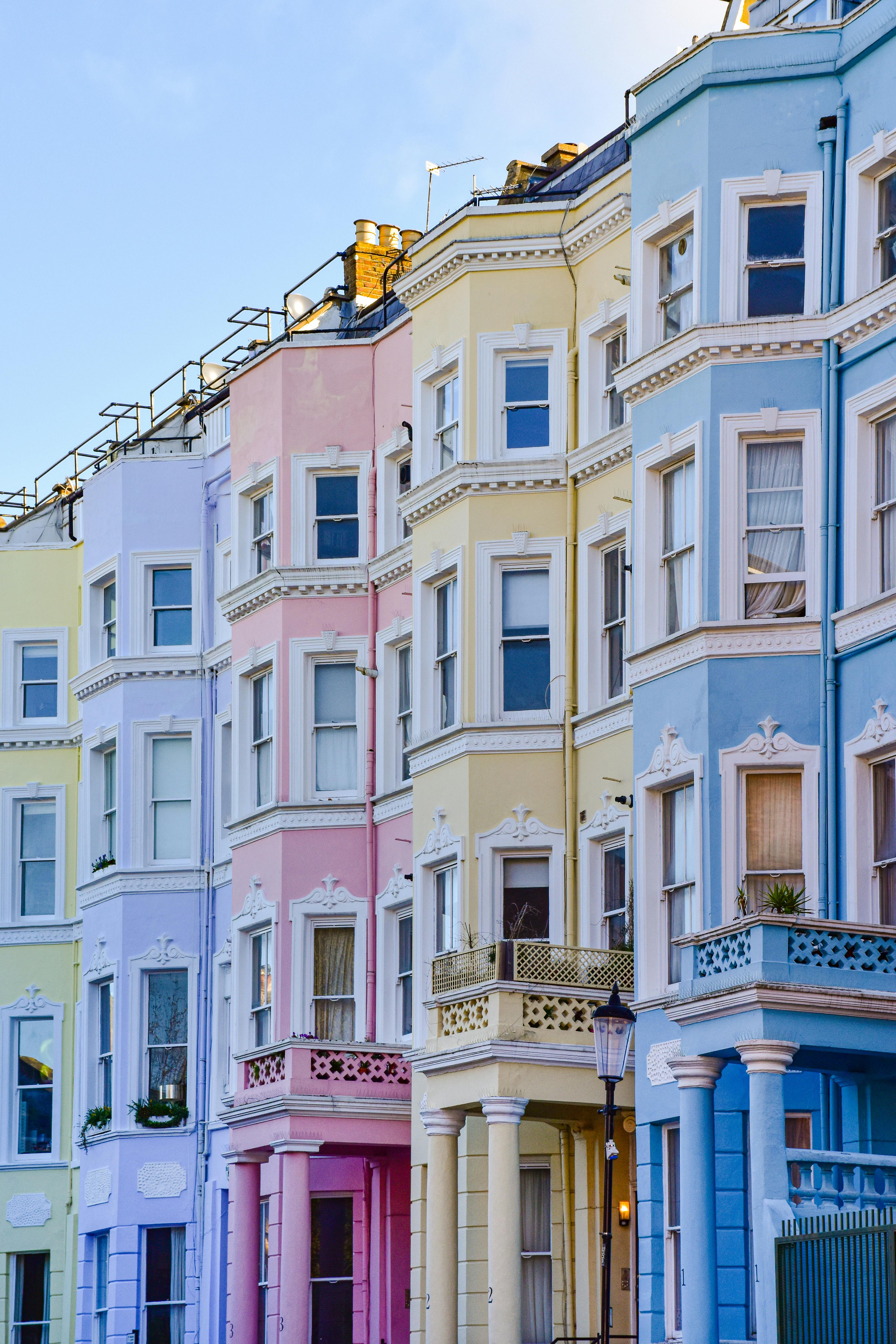 Colourful houses in Notting Hill London